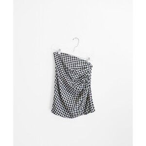 Vtg 80s Emanuel Ungaro Parallele Paris Black White Houndstooth Skirt